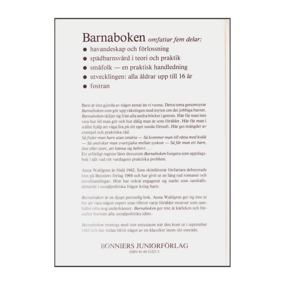 Anna Wahlgren: Barnaboken