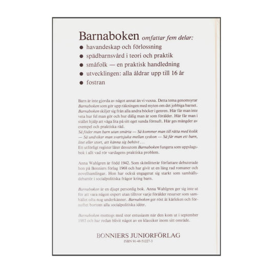 Anna Wahlgren: Barnaboken