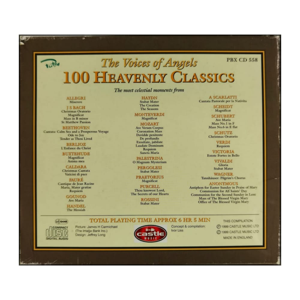 The Voices Of Angels: 100 Heavenly Classics: Best Loved Choral Masterpieces