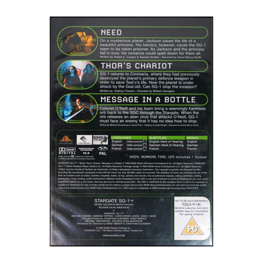 Stargate - The Dvd Collection Sg.1: Need Thor'S Chariot Message In A Bottle
