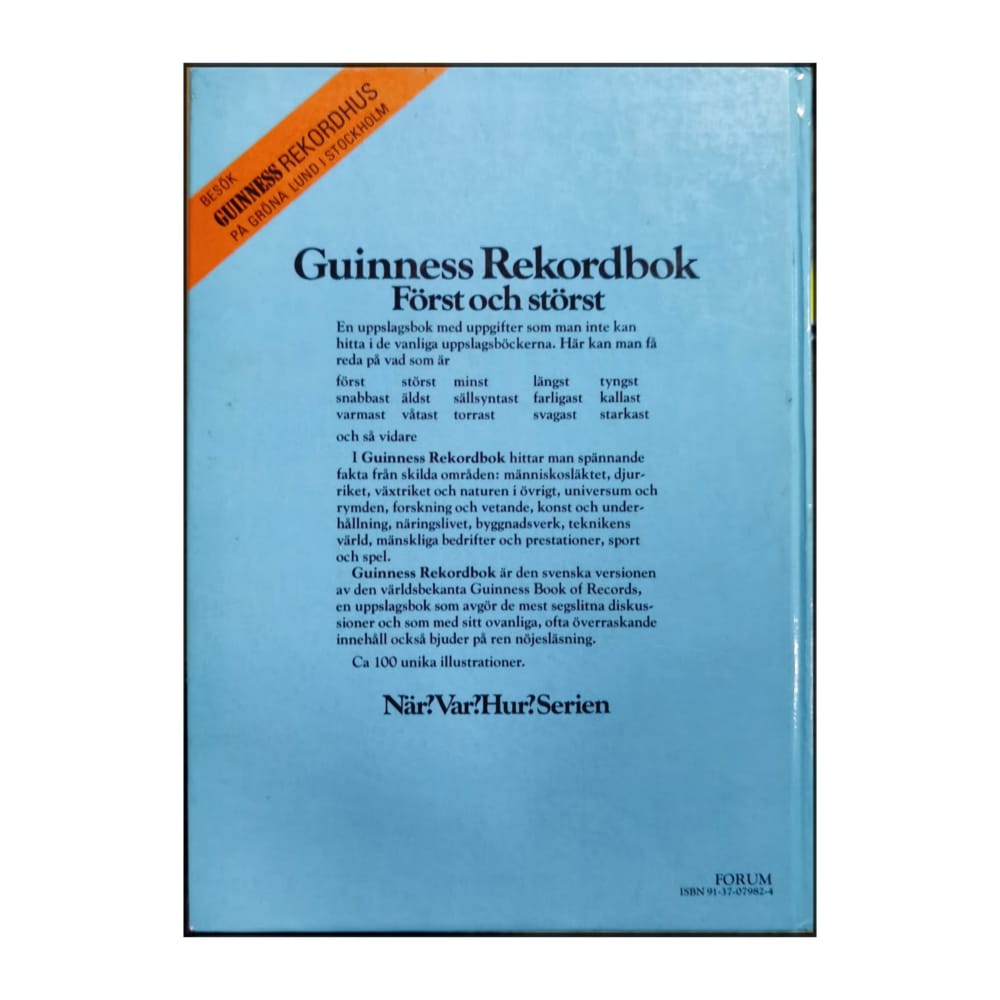 Guinness Rekordbok: Först Och Störst