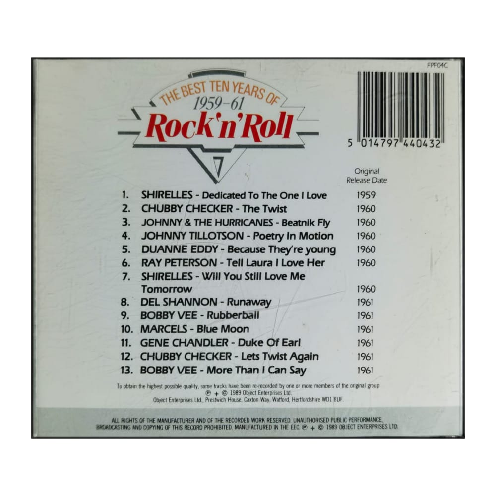 The Best Ten Years Of Rock & Roll 1959-61