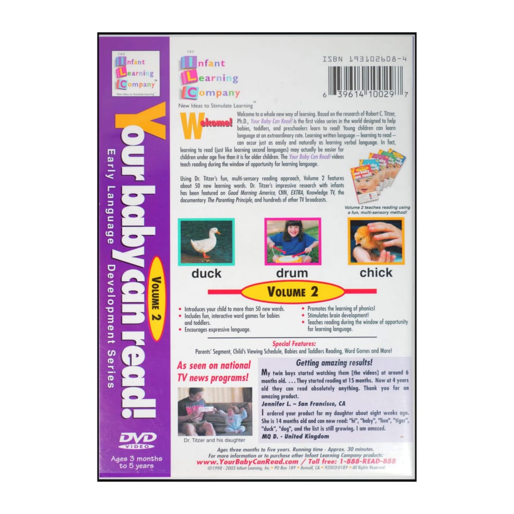 Your Baby Can Read!: Volume 2