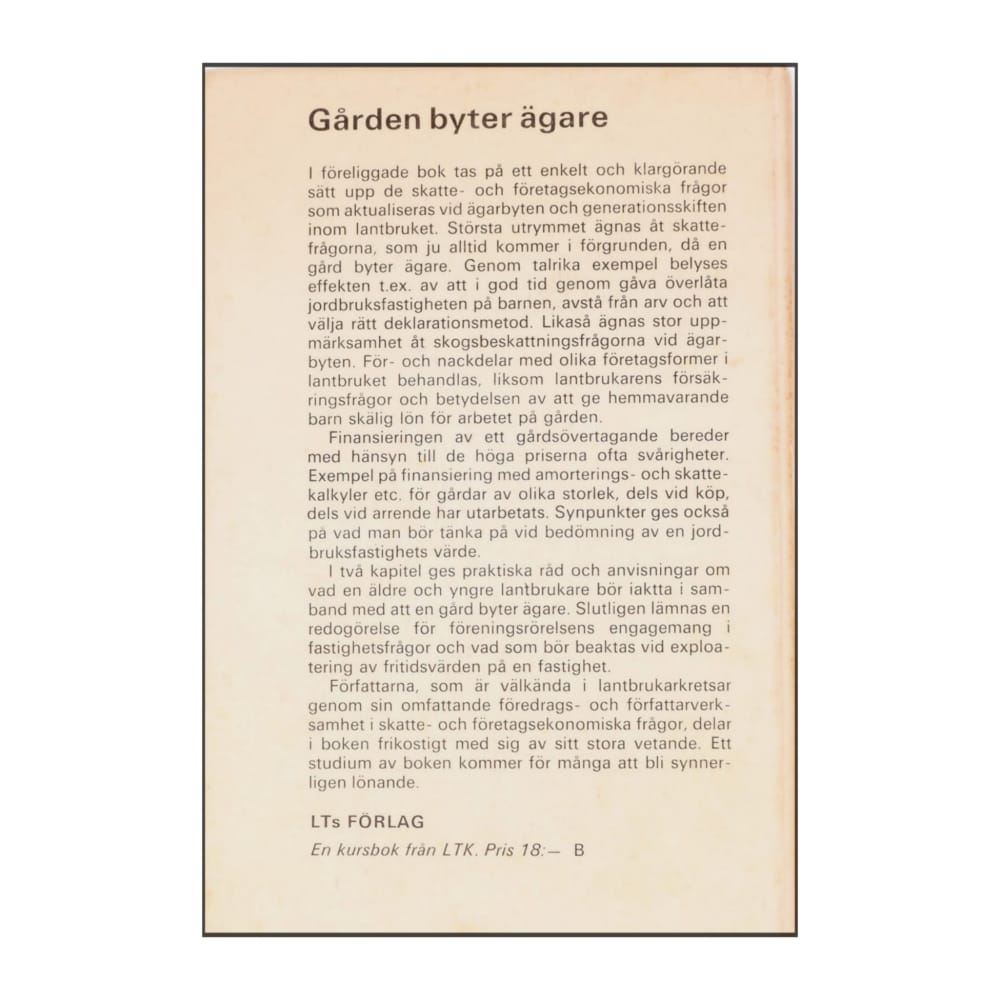Folke Nilsson & K. Olov Andersson: Gården Byter Ägare