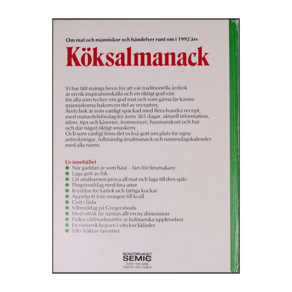 Köksalmanack 1992