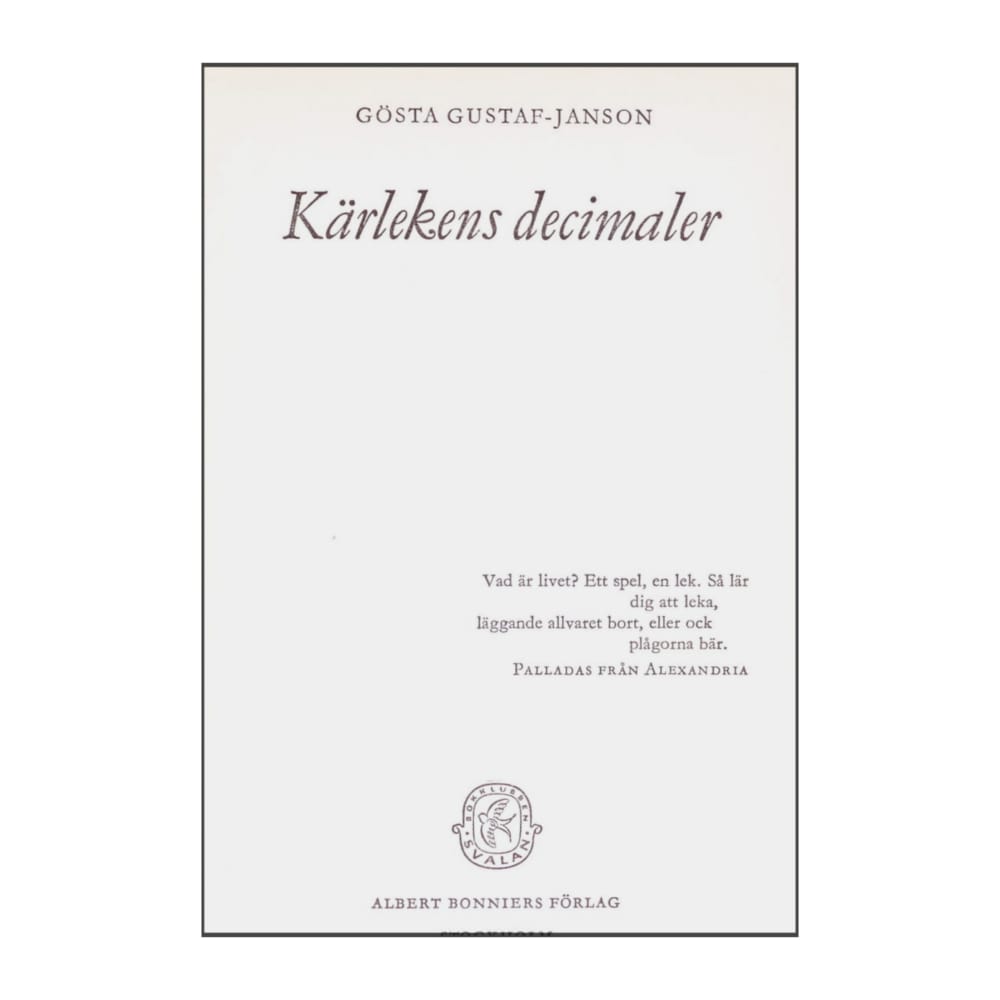 Gösta Gustaf-Janson: Kärlekens Decimaler