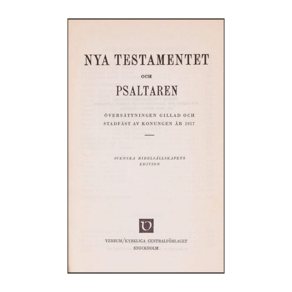 Nya Testamentet Och Psaltaren