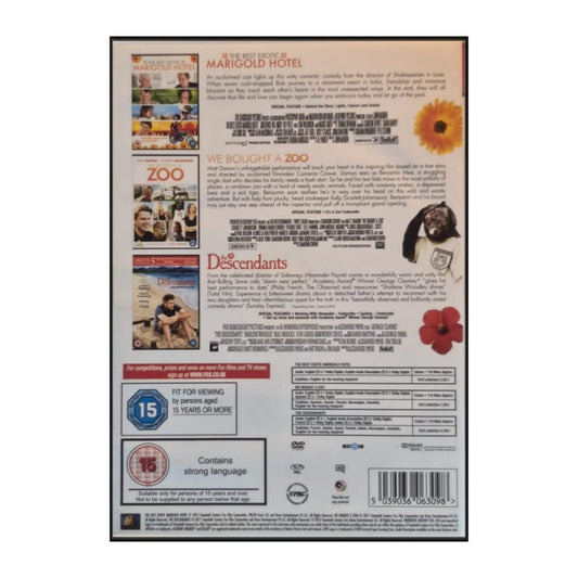 Marigold Hotel: The Best Exotic Marigold Hotel + We Bought A Zoo + The Descendants