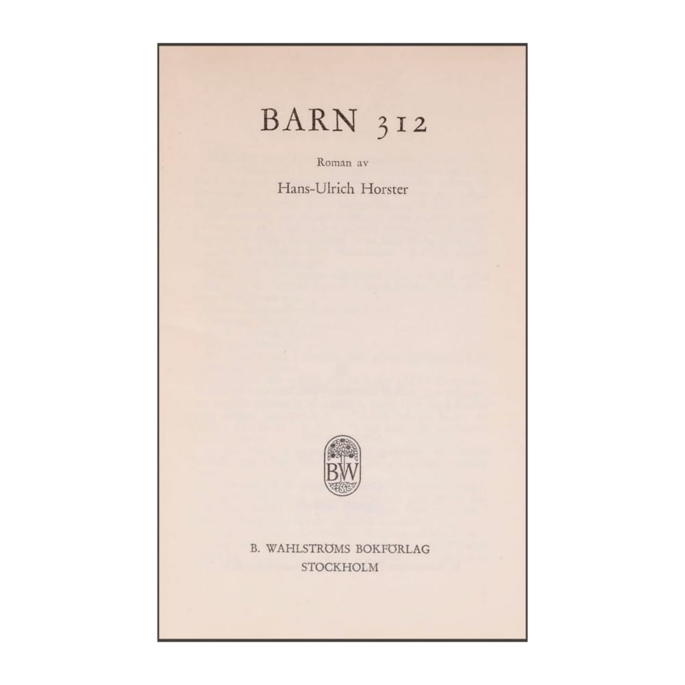 Hans Ulrich Horster: Barn 312