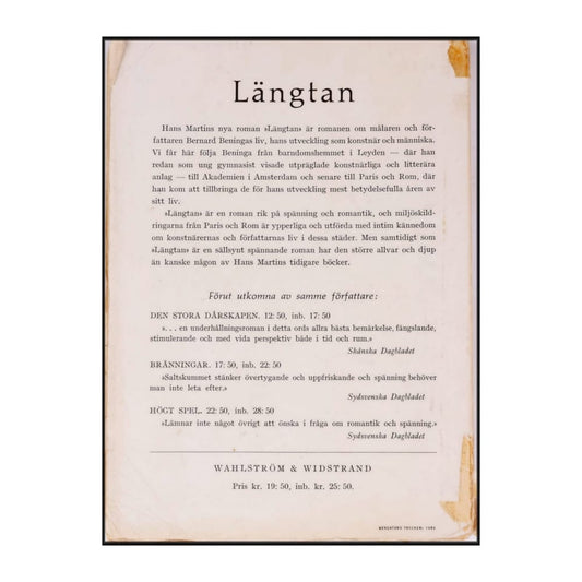 Hans Martin: Längtan