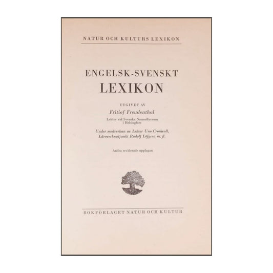 Engelsk-Svenskt Lexikon