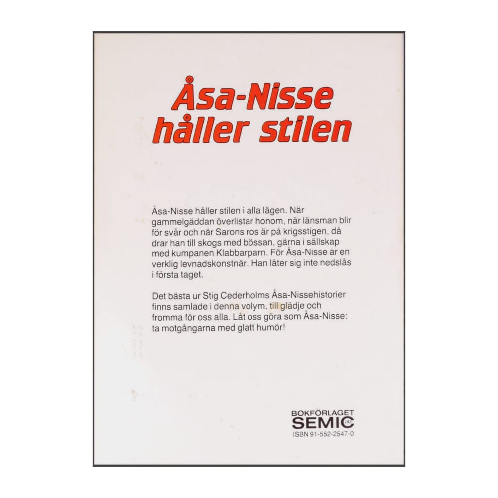 Stig Cederholm: Åsa-Nisse Håller Stilen