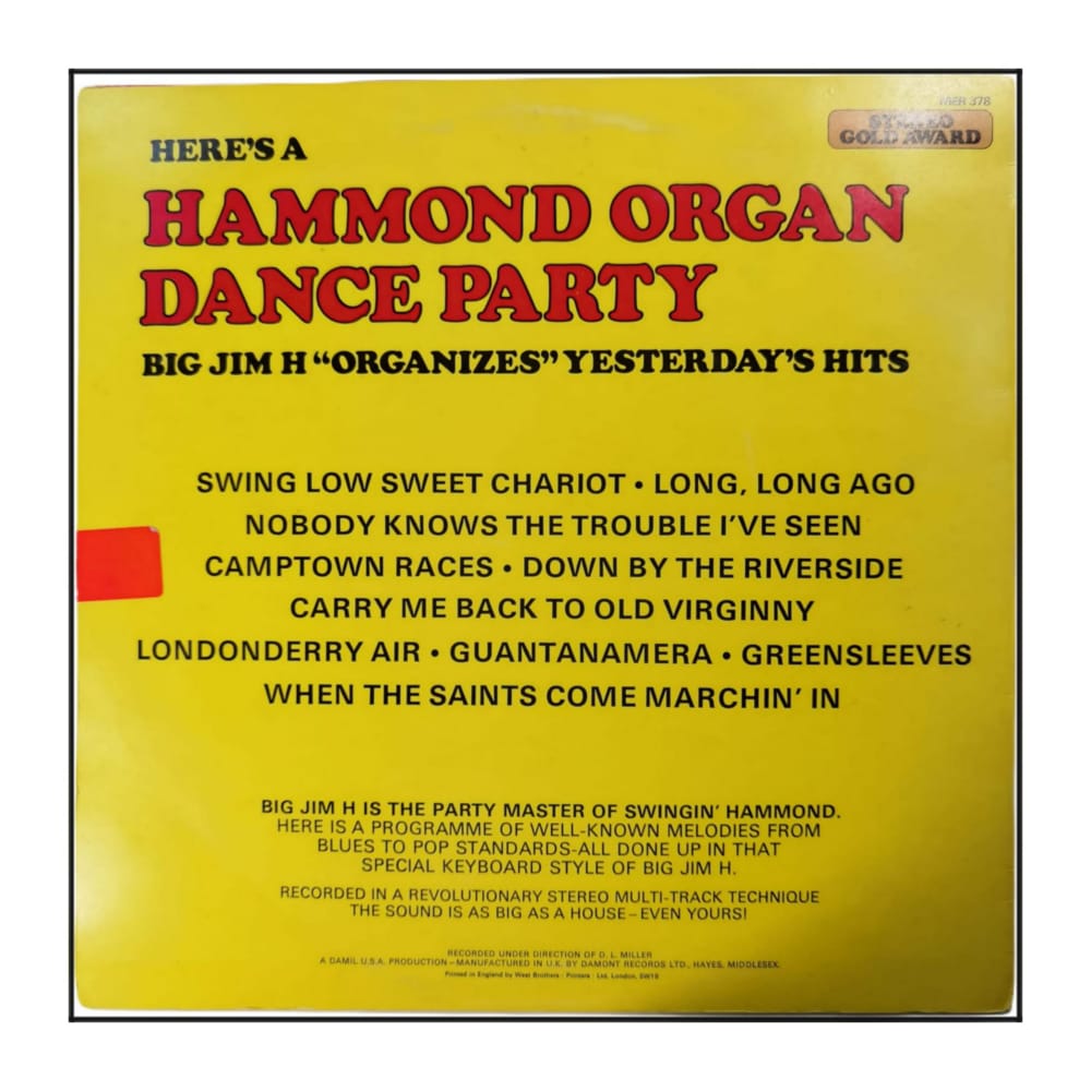 Big Jim 'H' & His Men Of Rhythm: Hammond Organ Dance Party