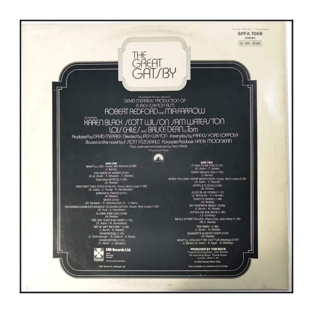 Nelson Riddle: The Great Gatsby