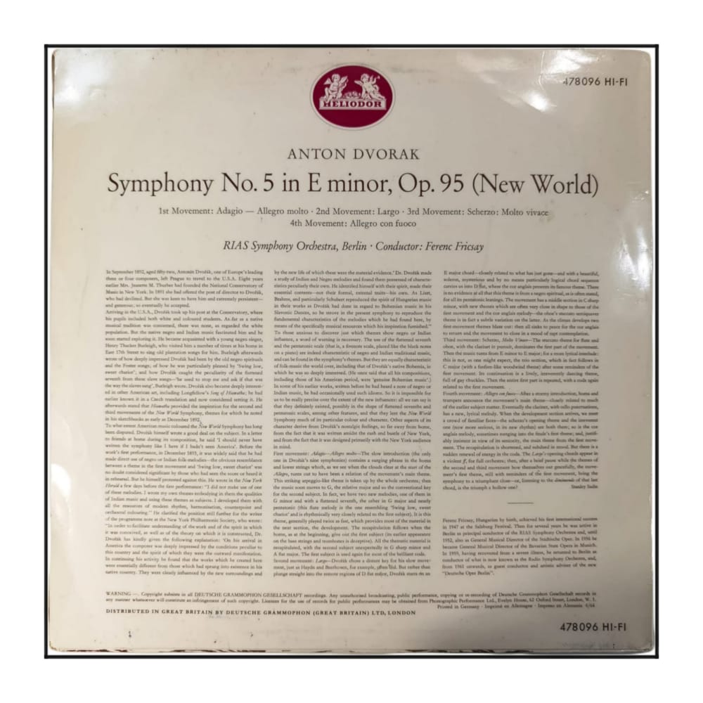 Antonín Dvorák: Symphony No 5 In E Minor, Op 95 - New World
