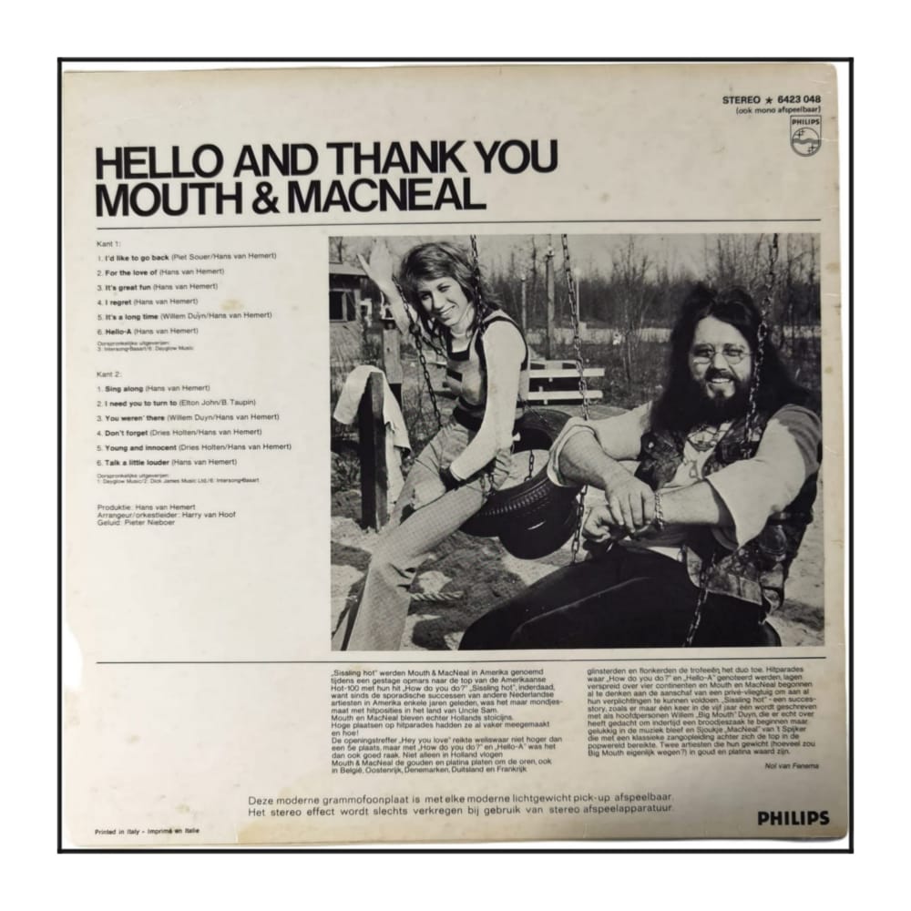 Mouth & Macneal: Hello And Thank You