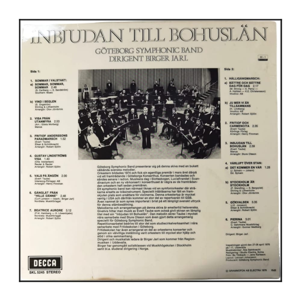 Göteborg Symphonic Band: Inbjudan Till Bohuslän