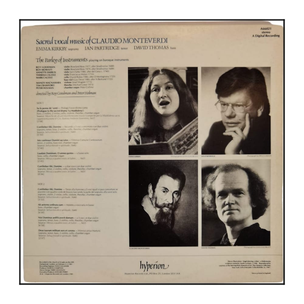 Claudio Monteverdib: Sacred Vocal Music