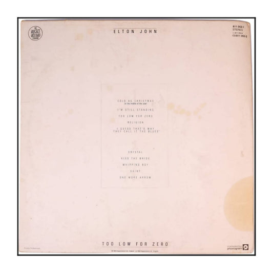 Elton John: Too Low For Zero