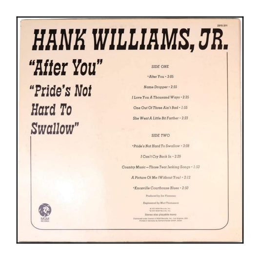 Hank Williams Jr: After You