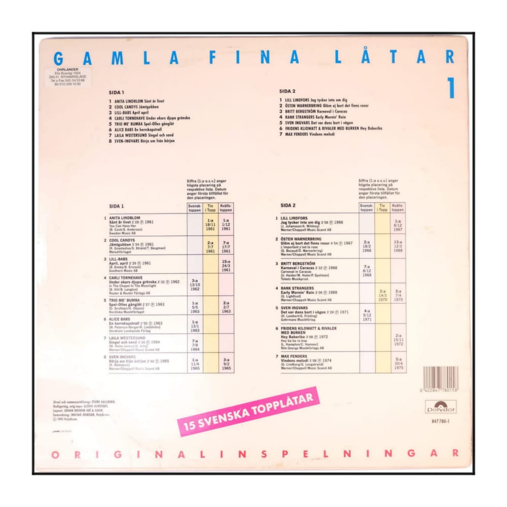 Gamla Fina Låtar 1