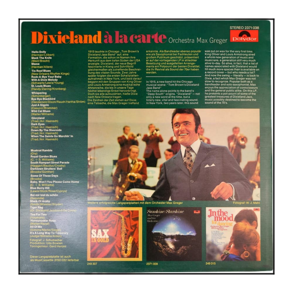 Orchestra Max Greger: Dixieland À La Carte