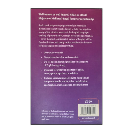 Martin Manser: Collins Dictionary For Writers & Editors