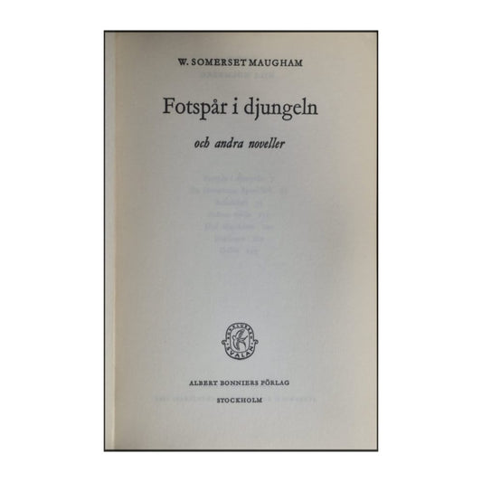 W. Somerset Maugham: Fotspår I Djungeln