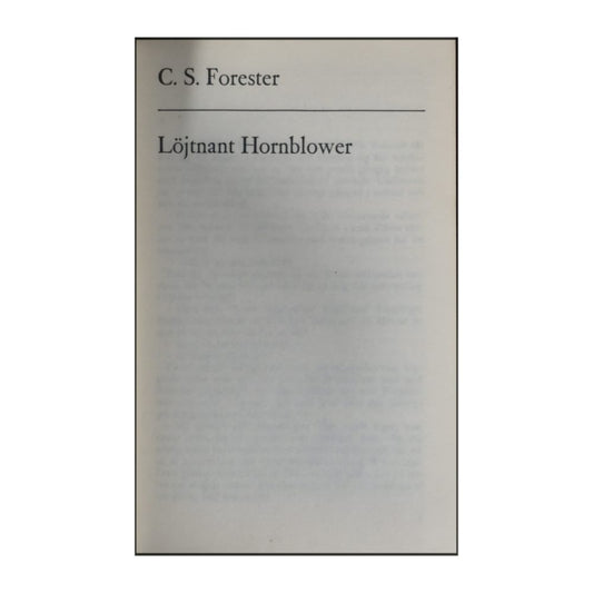 C. S. Forester: Löjtnant Hornblower