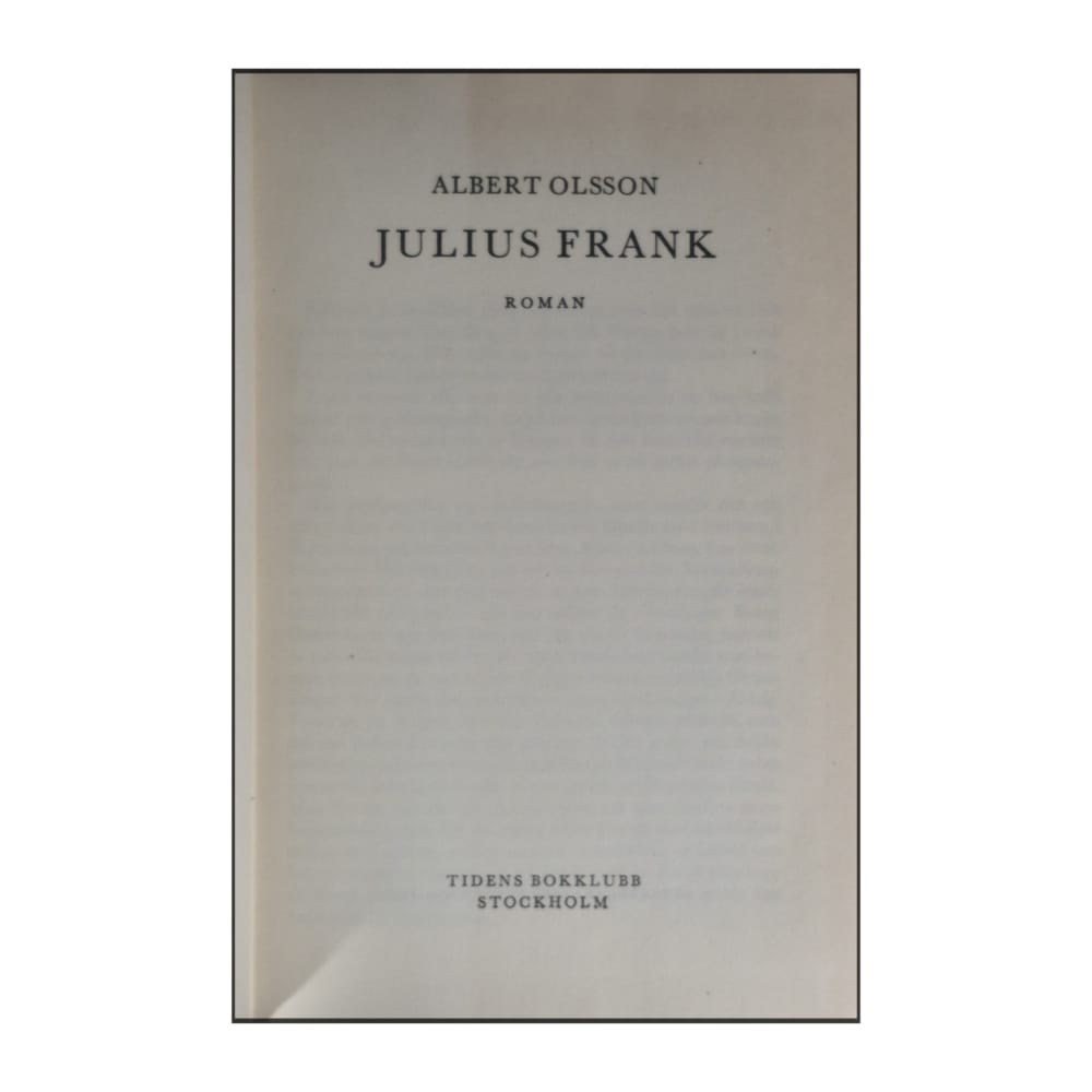 Albert Olsson: Julius Frank