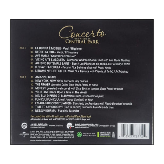 Andrea Bocelli: Concerto One Night In Central Park