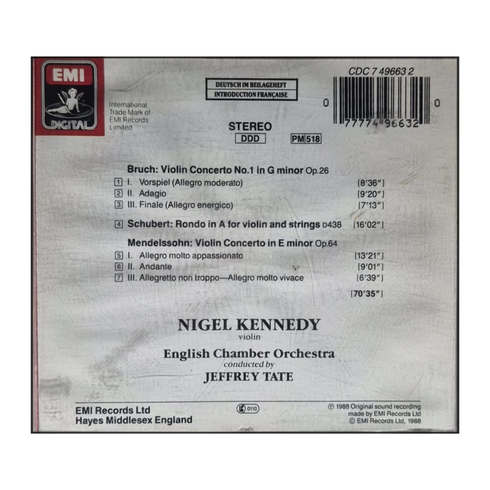 Nigel Kennedy: Mendelssohn & Bruch Violin Concertos