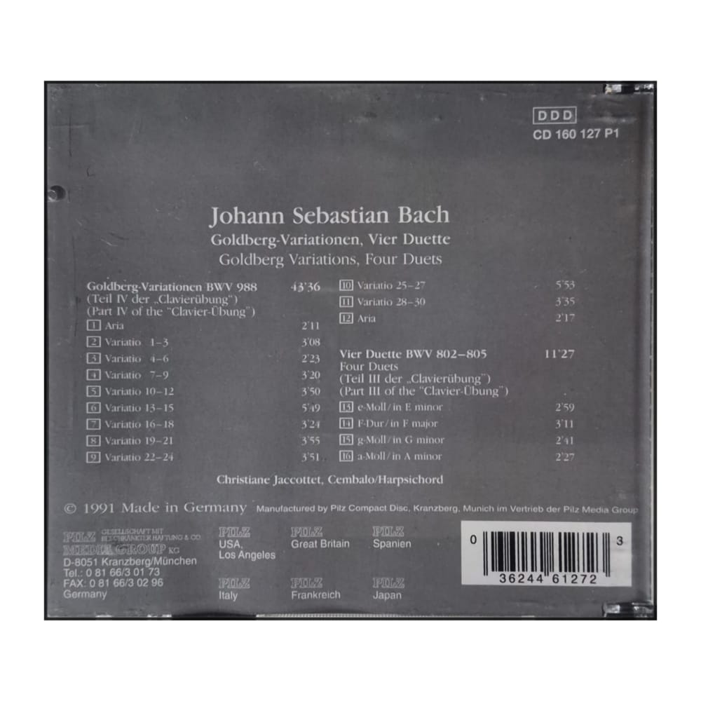 Johann Sebastian Bach: Goldberg-Variationen Vier Duette