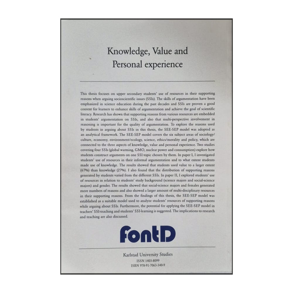 Nina Christenson: Knowledge Value And Personal Experience