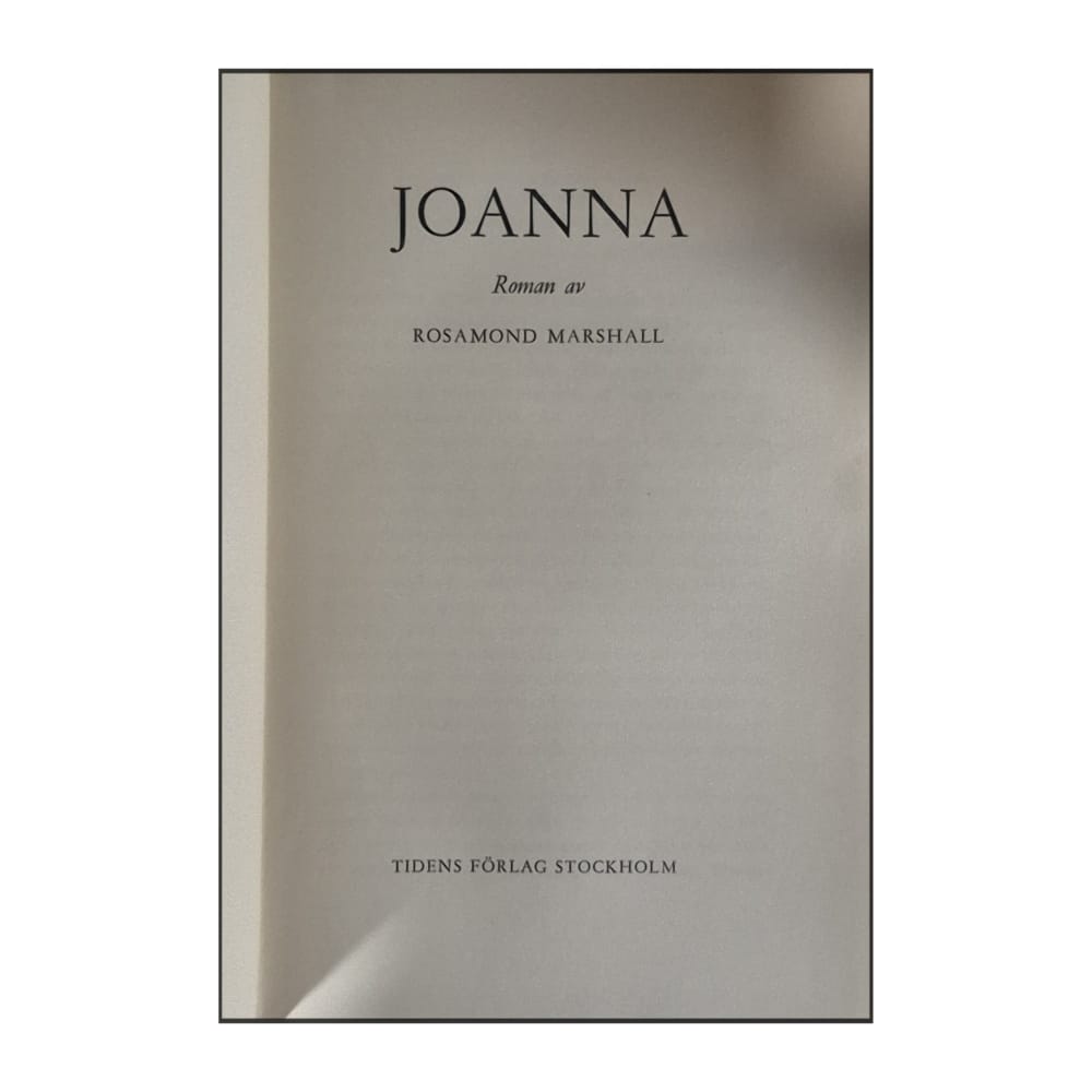 Rosamond Marshall: Joanna