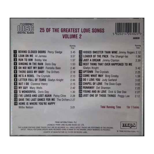 25 Of The Greatest Love Songs V2