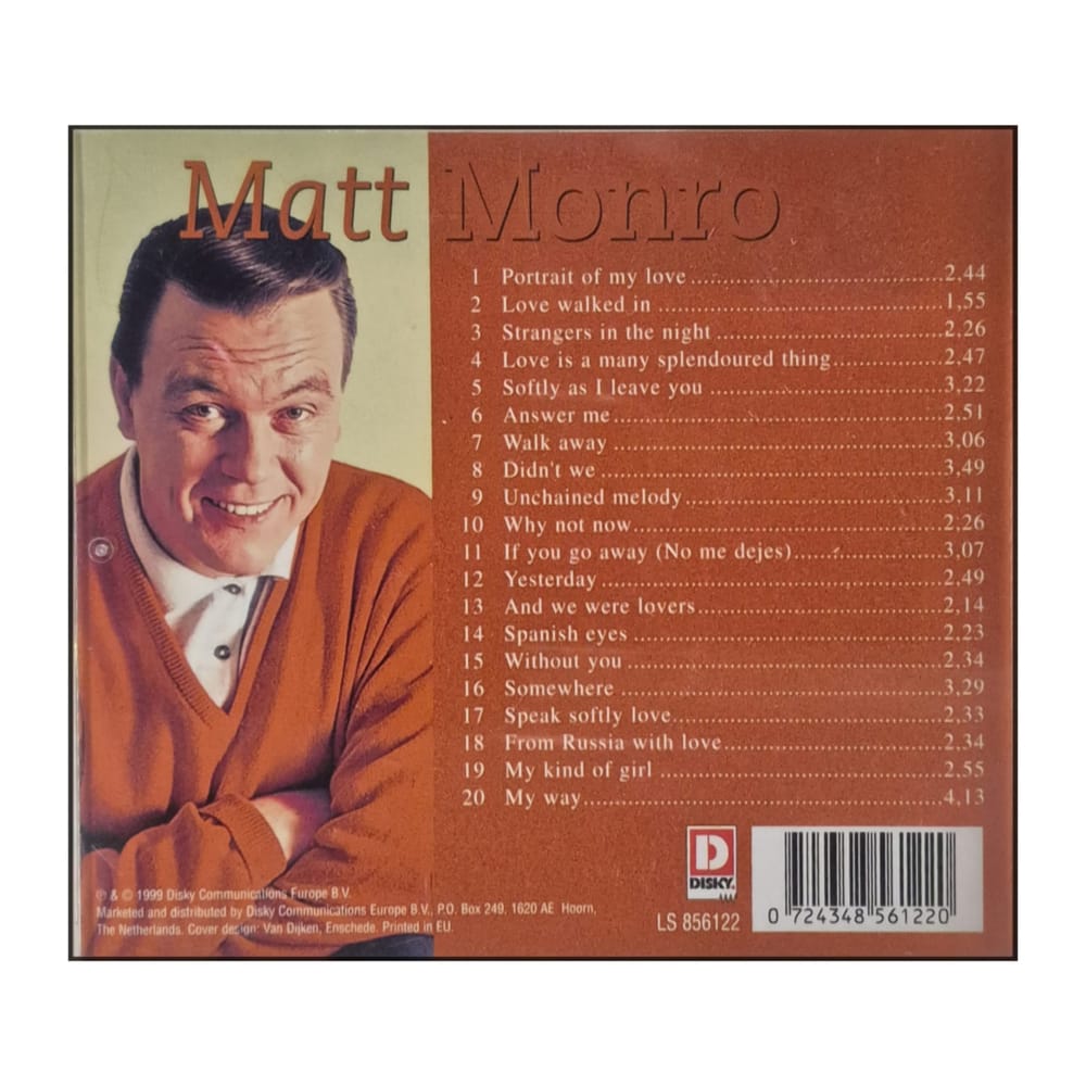 Matt Monro: 20 Great Love Songs