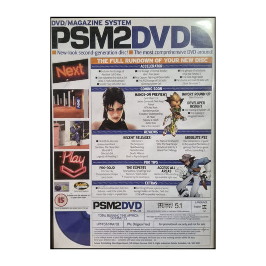 Playstation 2 Magazine Psm2 Dvd V33