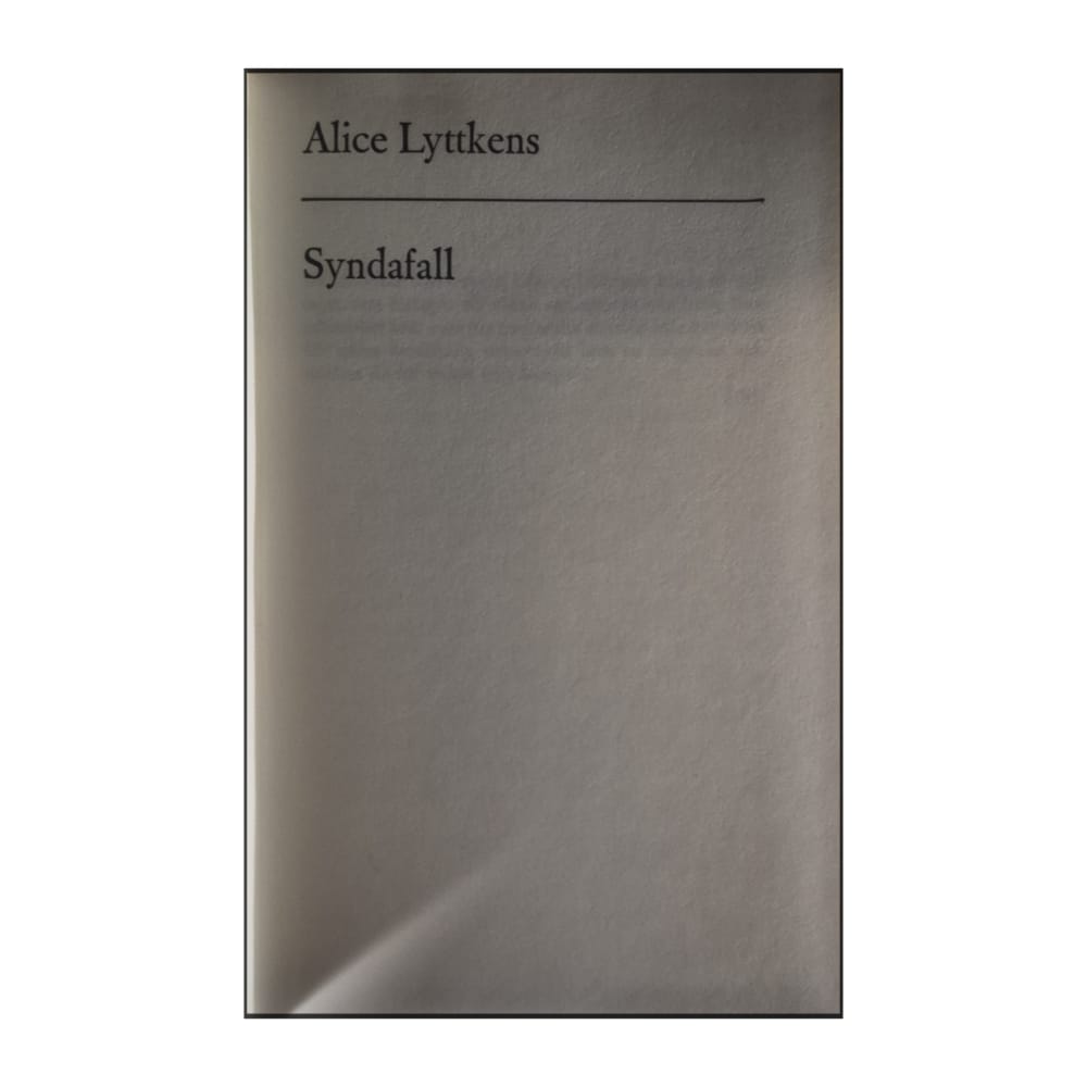 Alice Lyttkens: Syndafall