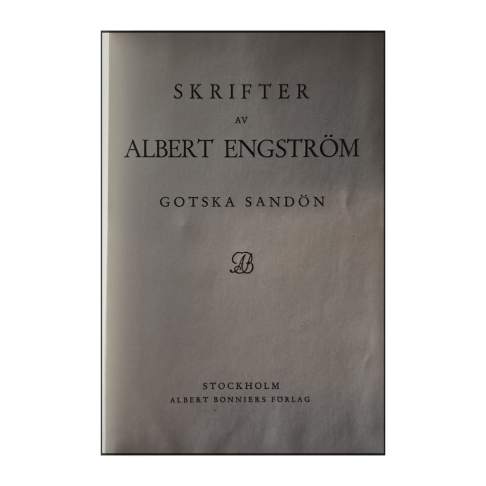 Albert Engström: Gotska Sandön