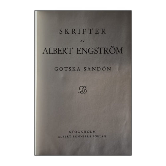 Albert Engström: Gotska Sandön