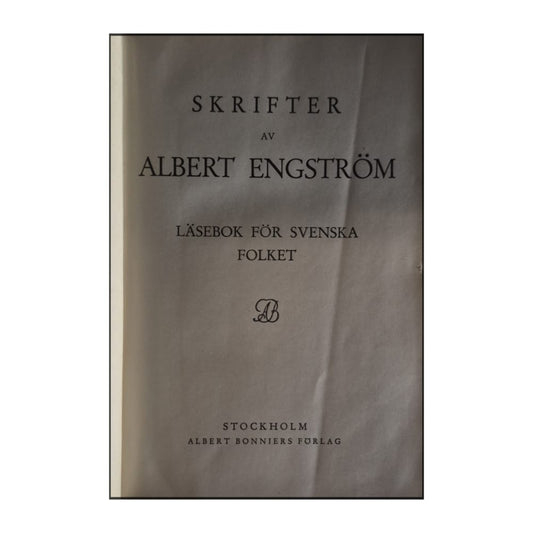 Albert Engström: Läsebok För Svenska Folket