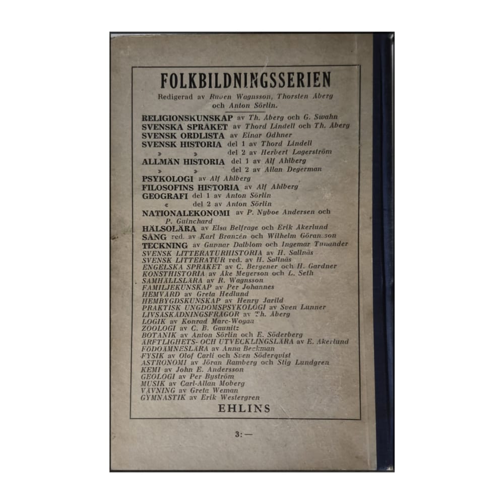 Anton Sörlin: Geografi 1
