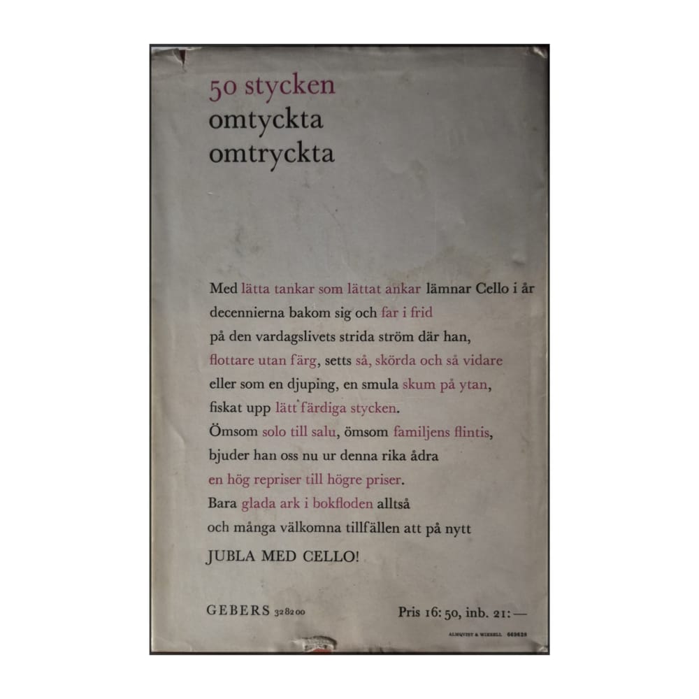 Cello: Stora Jubelboken