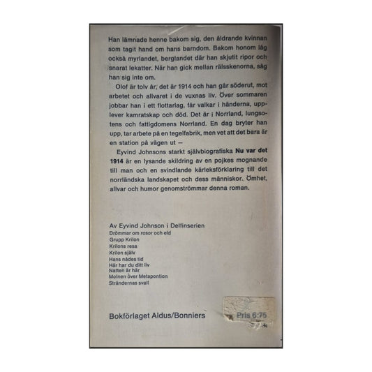 Eyvind Johnson: Nu Var Det 1914