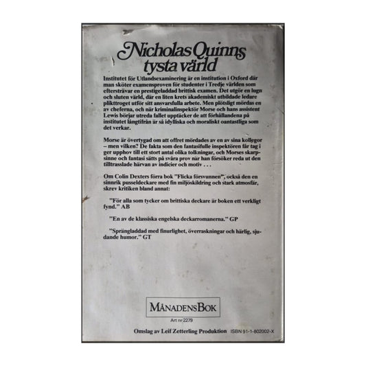 Colin Dexter: Nicholas Quinns Tysta Värld