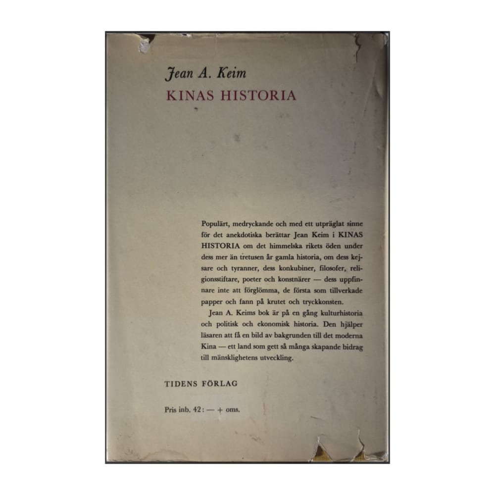 Jean A. Keim: Kinas Historia