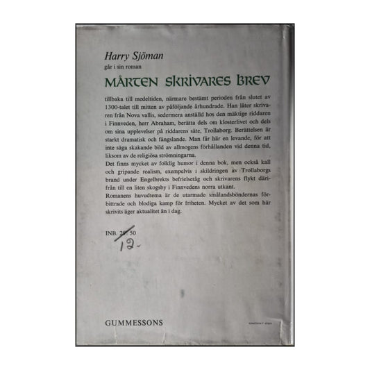 Harry Sjöman: Mårten Skrivares Brev