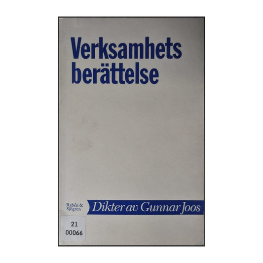 Gunnar Joos: Verksamhets Berättelse