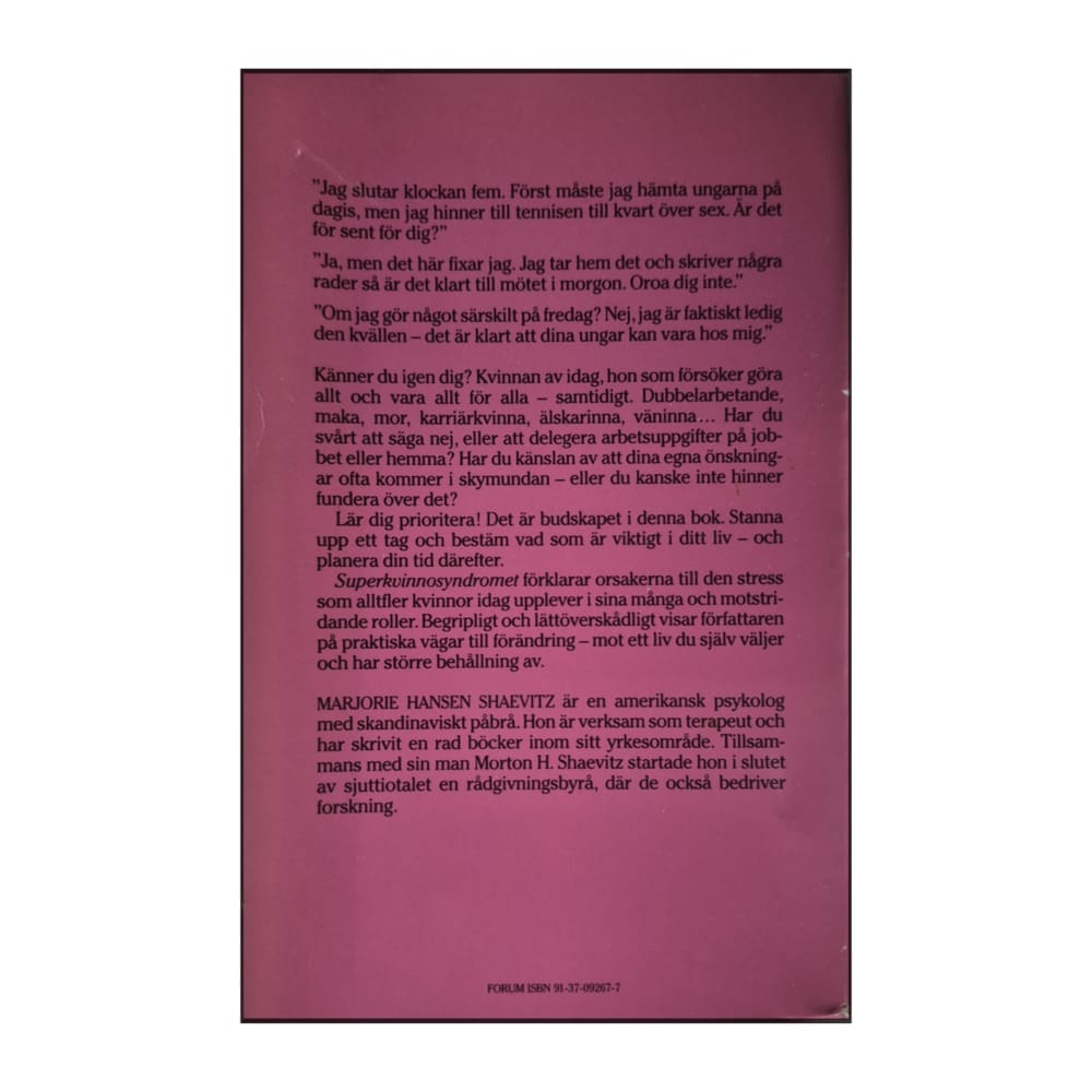 Marjorie Hansen Shaevitz: Superkvinnosyndromet